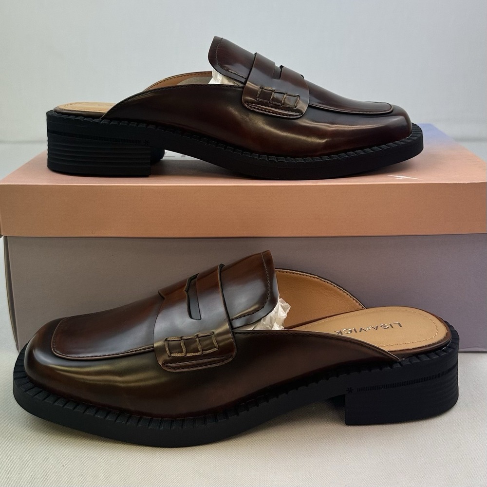 Lisa Vicky Gal-V Walnut Box Women's Sz 6 Slip On Shoes Flats
